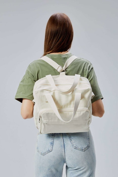Zoozie Bags Bolsa Tote de Lona Crema Zoozie Bags Bolsa Tote de Lona Crema